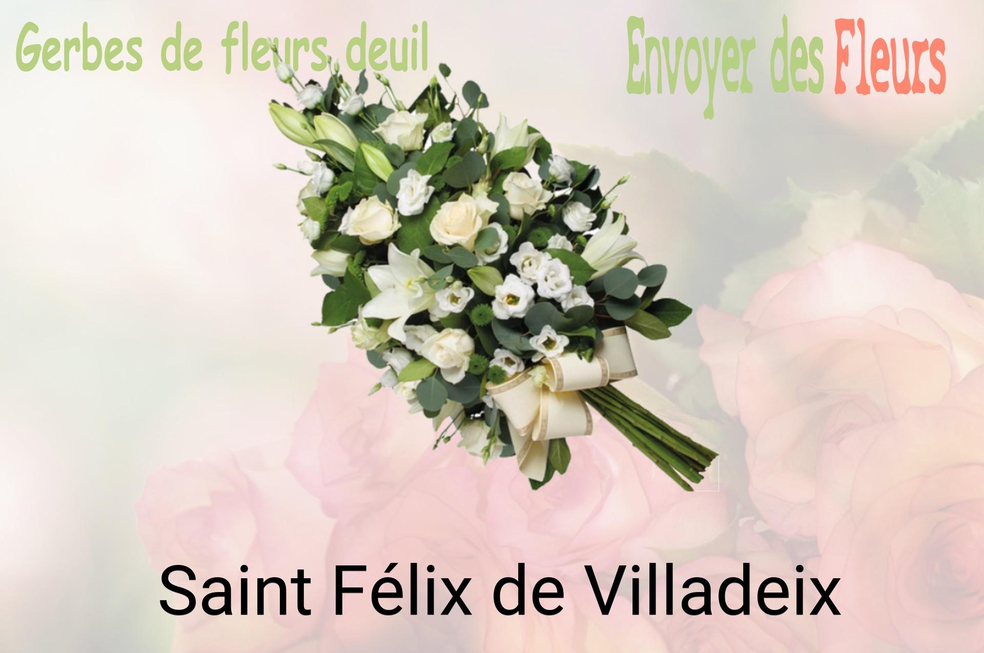 Gerbe de fleurs de deuil livrée à Saint-Félix-de-Villadeix